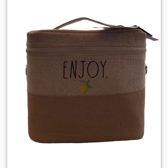 NWT Rae Dunn Lunch tote with Removable Shoulder Strap and Utensil Case - Picture 4 of 8